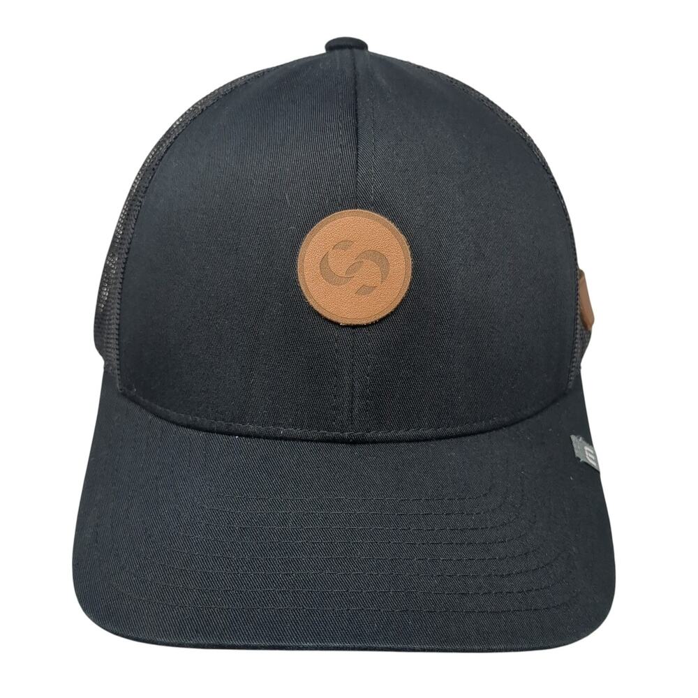 Suffolk Snapback Trucker Hat Black One Size Adjustable Mesh Back 6 Panel